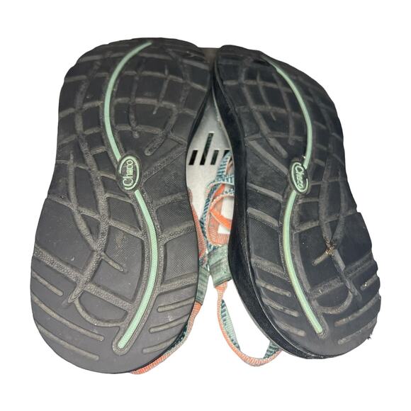 Chaco Women's Adjustable Sandals in Gray Blue and Pink Orange Size 8 - Picture 4 of 6